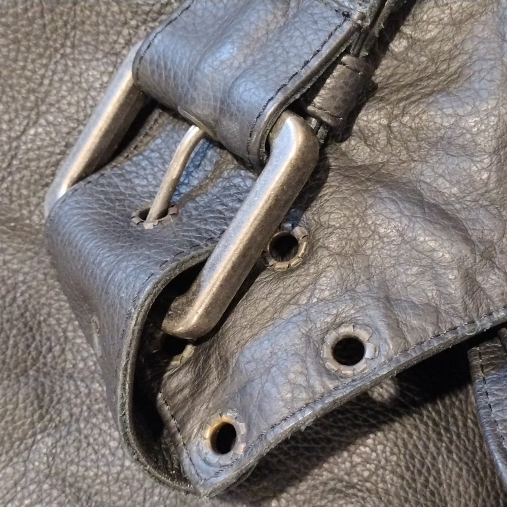 BLACK BRAND MOTORCYCLE CLOTHING WOMEN'S XL CHAPS BUFFALO LEATHER - Picture 7 of 12